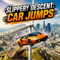 Slippery Descent: Car Jumps